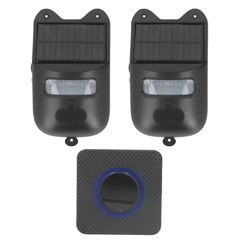 Infrared Sensor Doorbell Solar Driveway Alarm Strobe Light Outdoor Security