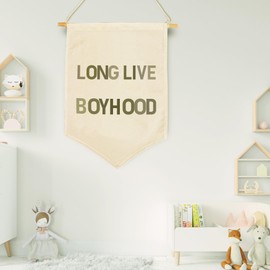 Long Live Boy Bedroom Boyhood Decor, Nursery and Toddler Room Wall Decor for Boys, Kids Playroom Wall Banner, Christmas, Birthday Gifts for Teen Boys