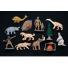 Miniblings 10x Prehistoric Life Set Figures Mammut Caveman Saber-toothed Tiger