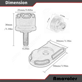 Amavoler Stainless Seat Bolt +Nut + Screw Mount Knob Cover Compatible for Harley Davidson Sportster Softail Touring Dyna 1996-2021 (Knurled)
