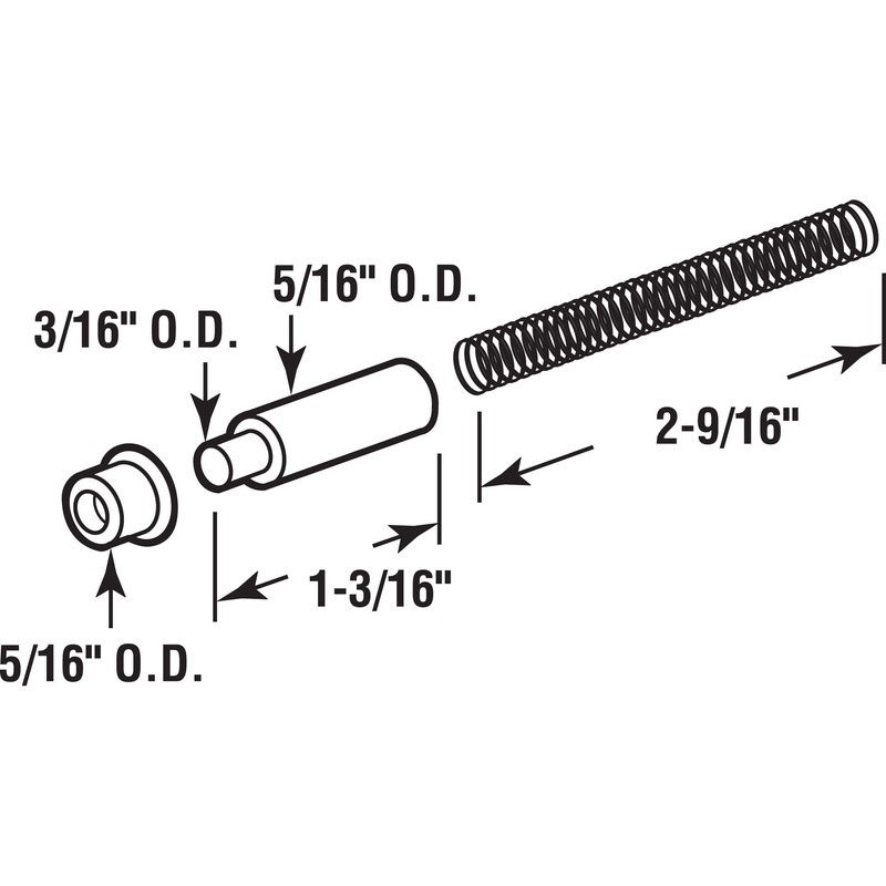 Prime-Line K 5131 Steel and Nylon Storm Door Hinge Pin