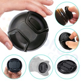 Front Center Pinch Lens Cap Cover Protector + Cap Keeper + Cleaning Cloth for Nikon AF Zoom-Nikkor 28-105mm f/3.5-4.5D IF Lens
