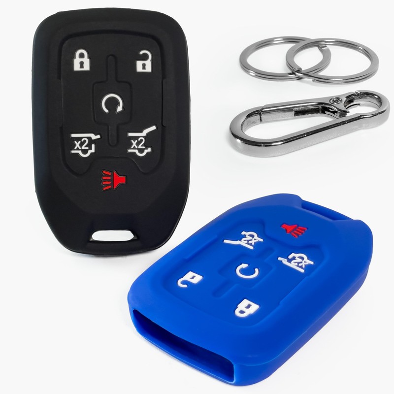2-Pack Click&Fit Silicone Key Fob Covers Compatible with Chevy Suburban