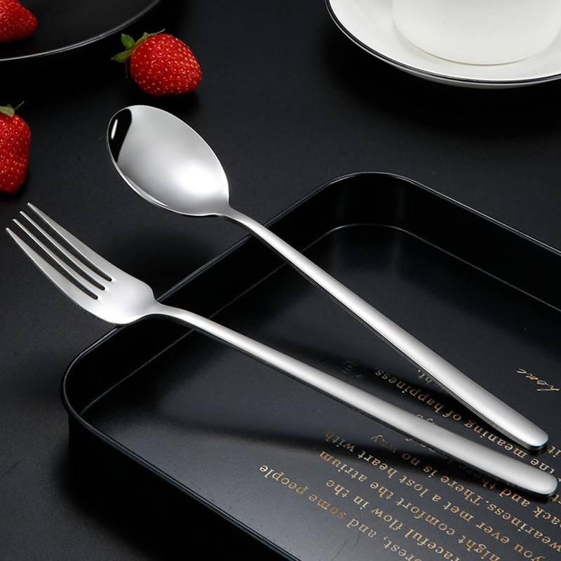 Silverware Set,6 piece Stainless Steel Flatware Set Cutlery Set for
