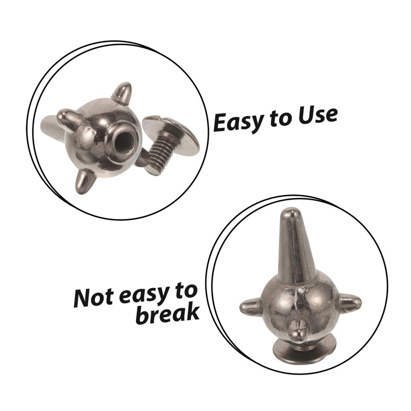 TEHAUX 10pcs DIY Punk Rivets Durable Studs for Clothing Bags