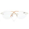 Eyekepper Titanium Rimless Round Circle Eyeglasses Gold
