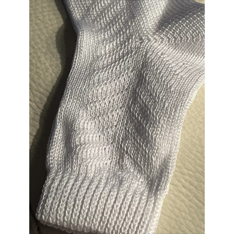 Carlino NOS Vtg ITALIAN Baby Socks White FINE COTTON 9-12