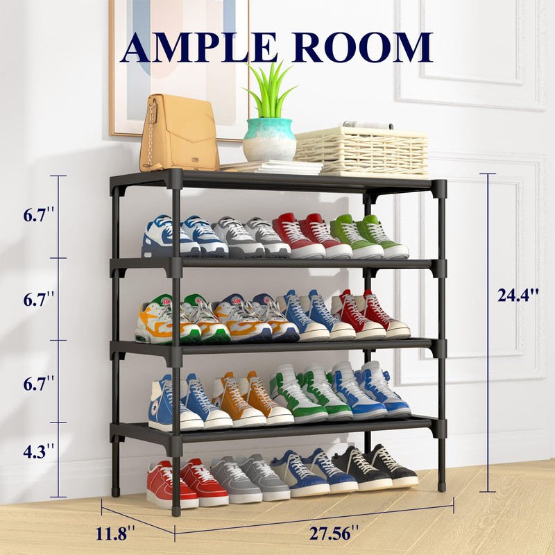 Kitsure Shoe Rack - Non-Woven Shoe Rack Shelf, Shoe Organizer