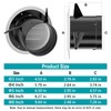 HG Power 3 Inch Round Air Vent, ABS Louver Grille