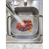Over The Sink Stainless Steel Oval Colander Strainer Basket -