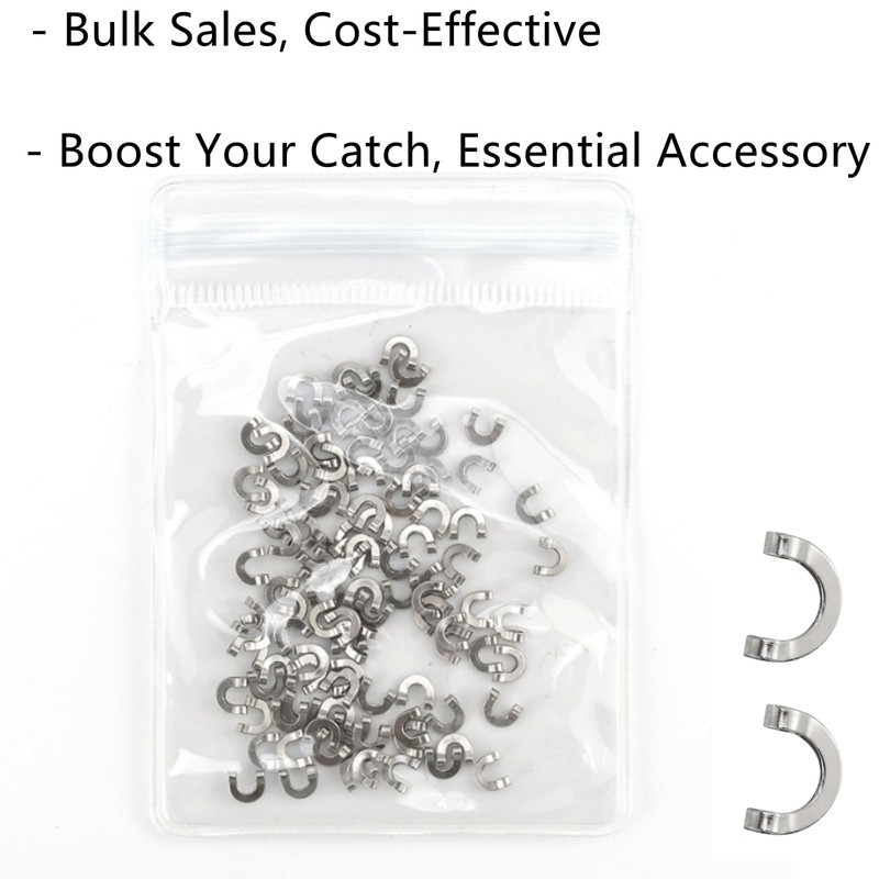 100 Pcs Folded Fishing Spinner Clevises Sturdy Lure Making Accessories