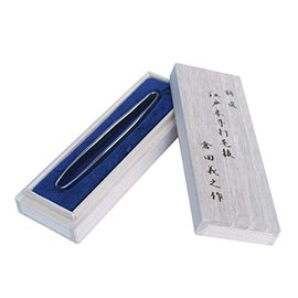 Kurada Seisakusho Edomoto Hand Hammered Hair Tweezer for Eyelashes, 0.08 inch (2 mm) Thick