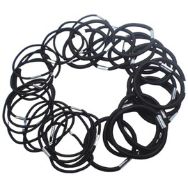 Topkids Accessories 36pc Thick & Thin Hair Bobbles for Girls and Women, Hair Elastics Thin Hair Bands Thick Hair Bobbles Elastic Hair Bands Hair Accessories Hair Ties Hair Elastic Bands (Black)