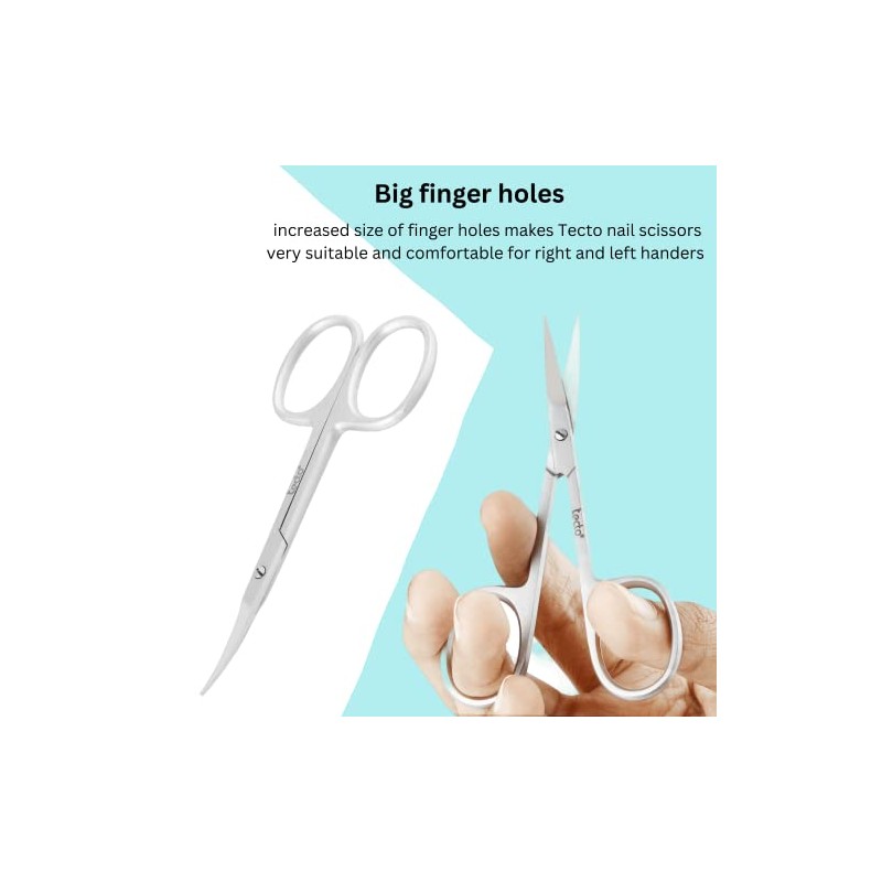 Tecto Professional Nail Scissors, Stainless Steel Manicure Scissors, Small Eyebrow,