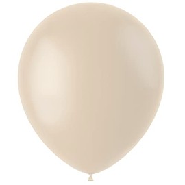 Folat 19618 Balloons Colours Beige 33 cm Pack of 10 - Creamy Latte Latex Balloons Fill with Helium or Air for Birthday, Birthday Decoration, Wedding, Baby Shower, Anniversary, Party Decoration