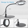 HISUEKIG 10X Magnifying Glass with Light and Stand, 5 Color