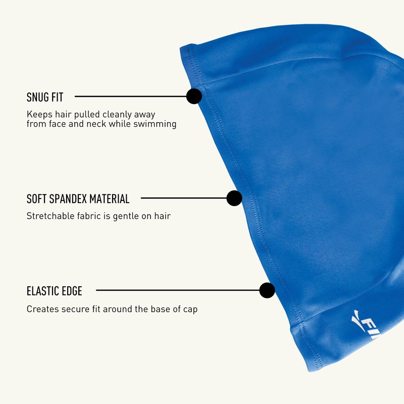 Finis Spandex Swim Cap (Royal Blue), One Size, 3.25.012.114