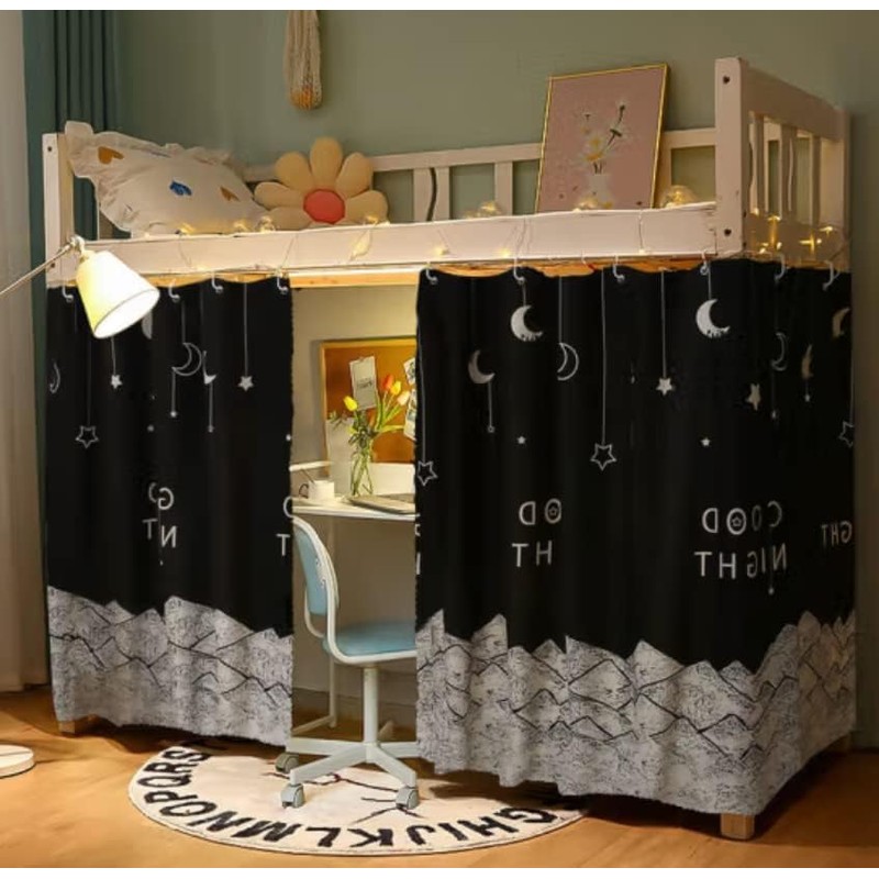 ITODA Students Bunk Bed Curtain Bottom Canopy Bed Curtains Dustproof