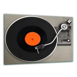 TMK, Glass Chopping Board 30 x 22 cm with Motif Vinyl Chopping Board Hob Cover Plate Decorative Glass