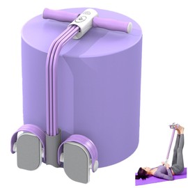 2025 Foot Pedal Resistance Band, Multifunctional Pedal Puller Resistance Rope, Fitness Pedal Puller Rope, 6-Tube Yoga Tension Rope Exercise Bands Exerciser Slimming Fitness Equipment Purple