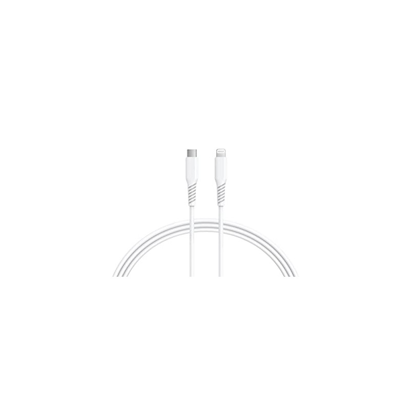 HIDISC HD-LCC1WH Type-C to Lightning Cable, 3.3 ft (1 m),