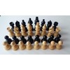 Azi Beautiful Handmade Hazel Wood Chess Pieces Black King is