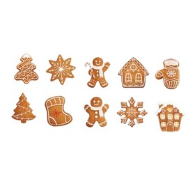 Christmas Gingerbread Party Decorations Gingerbread Theme Banner Christmas Hanging Decoration for Holiday Home Office Fireplace Wall Decor Outdoor Indoor Xmas Party Banner
