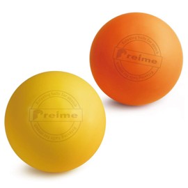 Preime Massage Ball, Stretch Ball, (Ball for Relieving Fatigue and Fatigue by Sports Specialty Shops), Foam Roller, Trigger Point, Myofascial Release, Shoulders, Back, Waist, Calves, Sole, Acupuncture Push Goods, Orange / Yellow
