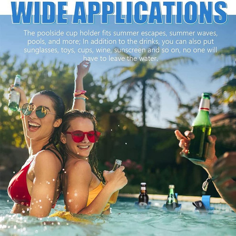 4Pcs Poolside Cup Holder for Above Ground Pools Pool Drink