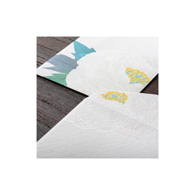 Midori Envelope Winter Letter Silk Cold Peony Pattern 81007006