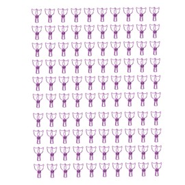 100pcs Cat Binder Clips Cute Cartoon Strong Clamping Force Metal Hollow Tail Clips Paper Clamps Office Supplies Purple