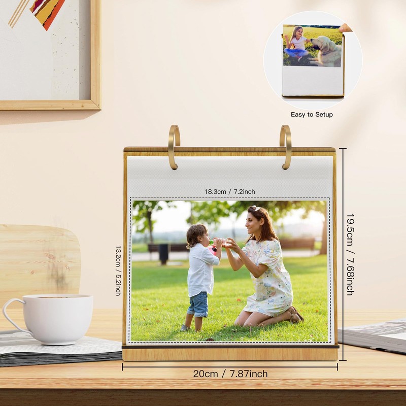 SEEHAN 5x7 Photo Frame Flip Photo Album 5x7 Pictures Desktop