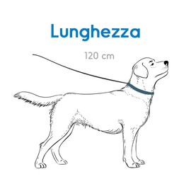 Record - London Dog Lead - Made of Soft and Durable Faux Leather - Metal Carabiner for Maximum Safety - Size M - Length 120 cm - Colour Brown