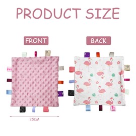 DUINIU 1 Piece Baby Safety Blanket, No Wrinkle Label Comfort Blanket, Baby Quilt Blanket, Newborn Soft Baby Blanket, Cute Patterned Pink Soft Blanket