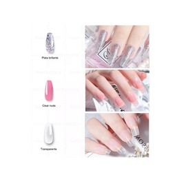 Kit Uñas Polygel, Tips y Lampara Led Geles 02 Lab.G Kit Uñas Polygel