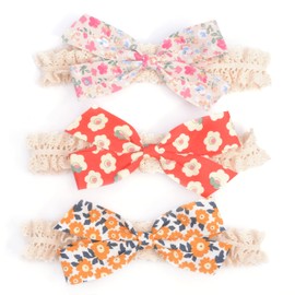 BIANHUAN Baby Hair Band, Baby Hair Band, Ribbon, Girls, Babies, Newborns, Kids, Hair Accessories, Hair Ornaments, 3-piece Set, Headdress, Headband, Ceremony, Cute, Popular,