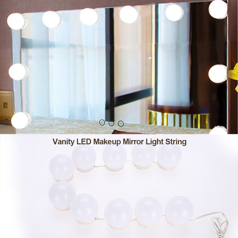 Vanity LED Makeup Mirror Lights Dimmable Bulb Concealable Wiring Light