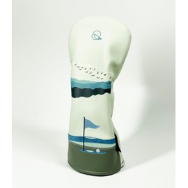 Golf Headcover for Hybrids and Fairway Woods Premium Leather Head Cover. Digitally Printed and Embroidered Design. The birdskie Mountain Course Head Cover for Your Hybrids and Fairway Woods.