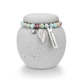 SOITIS Mini Urn for Human Ashes - 2.76 Inches White Ceramic Urn for Ashes, Memorial Small Holder Decorative Urn, Cremation Funeral Urns for Women Men