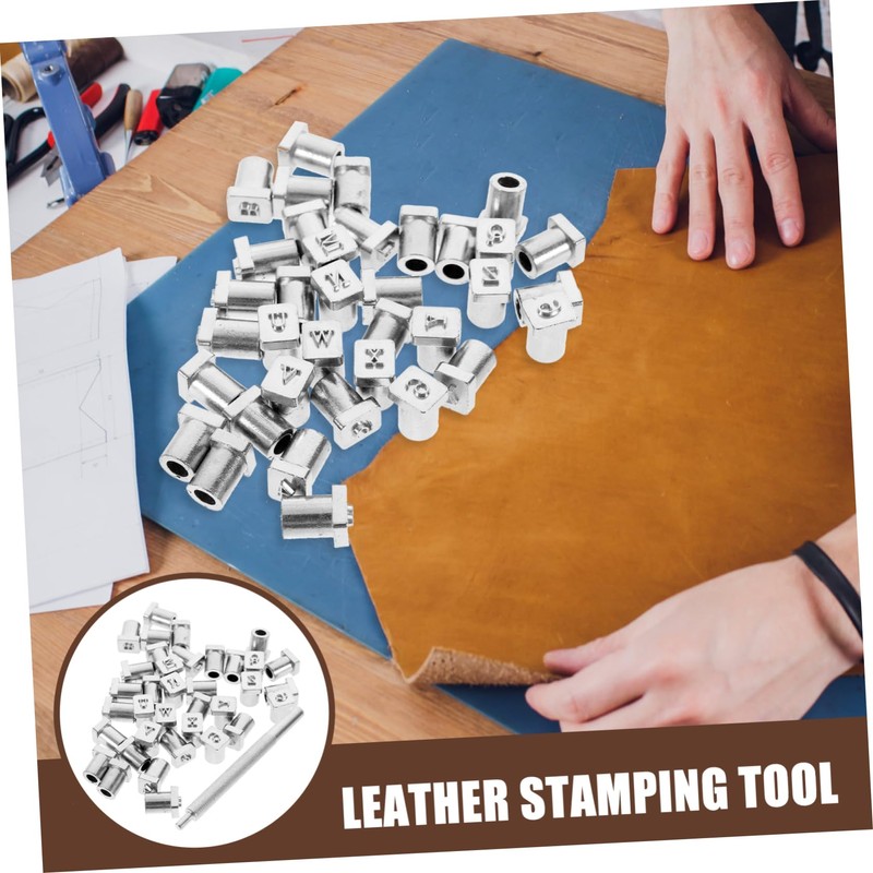 CORHAD 1 Set Leather Craft Stamping Tool Durable Alphabet Stamps
