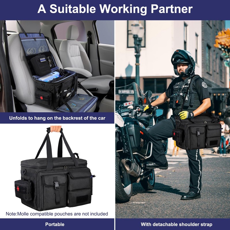 Patrol Bag Law Enforcement Police Gear Bag, Car Front Seat