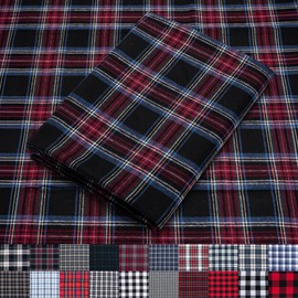 Pico Textiles 1 Yard Red and Black Tartan Plaid Flannel Fabric - 60" Wide - 100% Cotton - Sold by The Yard - for Shirts, Scarves, Pajamas & Receiving Blankets