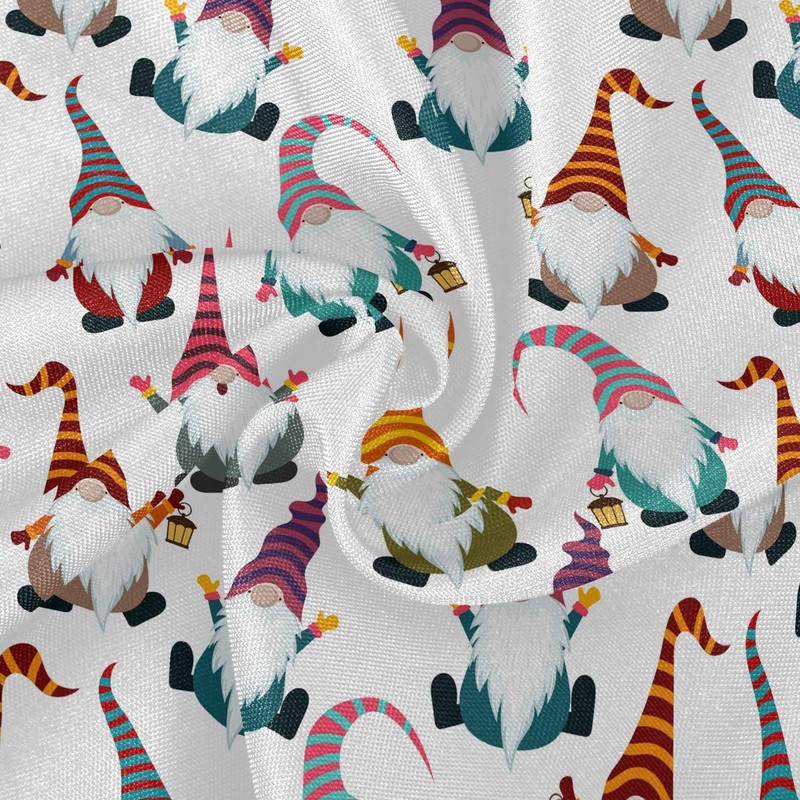 Christmas Tablecloths Christmas Gnome Decoration Seamless Tablecloth for Round Tables,