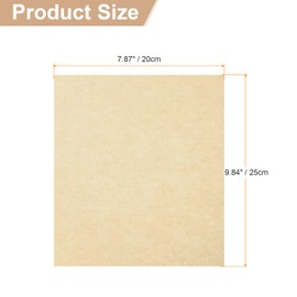 sourcing map 200pcs Parchment Paper Square Sheets 8" x 10" Waterproof Dry Food Wrapping Paper for Sandwich Baking Paper Liners Picnic Basket Bread Hamburger Wrap Kitchen, Wood Color
