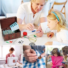 MKNZOME Wooden Sewing Kit - Premium Sewing Suit Box with Complete Sewing Accessories for Repairing Clothes, DIY Hobby Household Sewing Tools for Grandma Mother Girls Beginners, Portable for Travel and