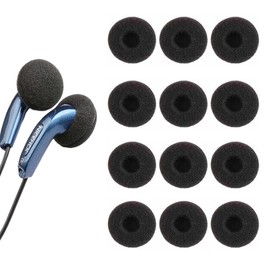 DELUXEFOX Headphone Replacement Ear Pad 0.7 inch (18 mm) Diameter Earphone Cover Sponge 6 Sets (Pack of 12)