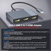 USB C to 3 HDMI Adapter with PD 100W/USB3.0, 4K@60Hz