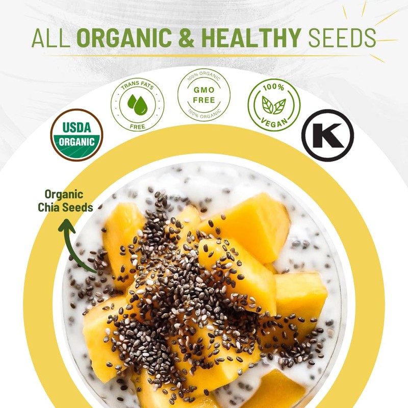 Sunbest Natural Organic Black Chia Seeds – 2-Pack (16 oz