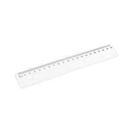 D.RECT - Pack of 24 - 20 cm Ruler | Plastic | Transparent Crystal Clear | for School Office Home