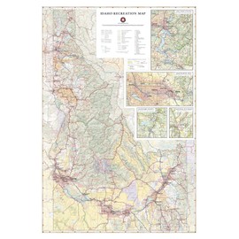 Benchmark Maps: Idaho Recreation Wall Map - 26 x 37 inches